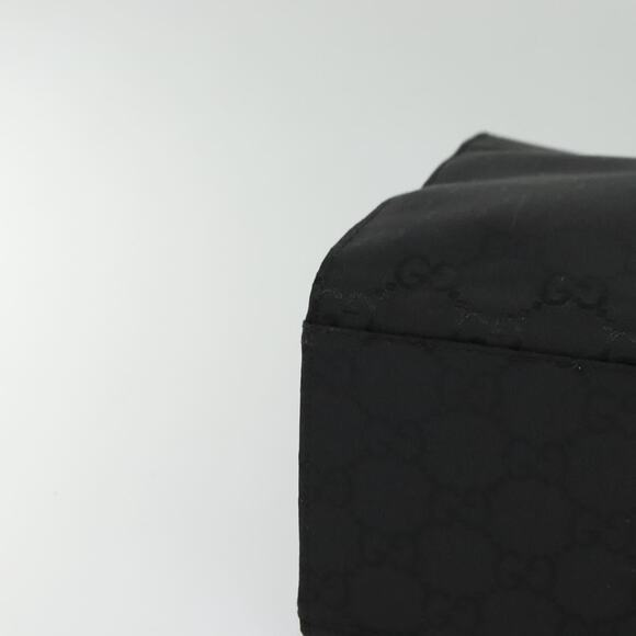 GUCCI Bamboo GG Canvas Hand Bag Nylon Black Silver - Picture 10 of 16